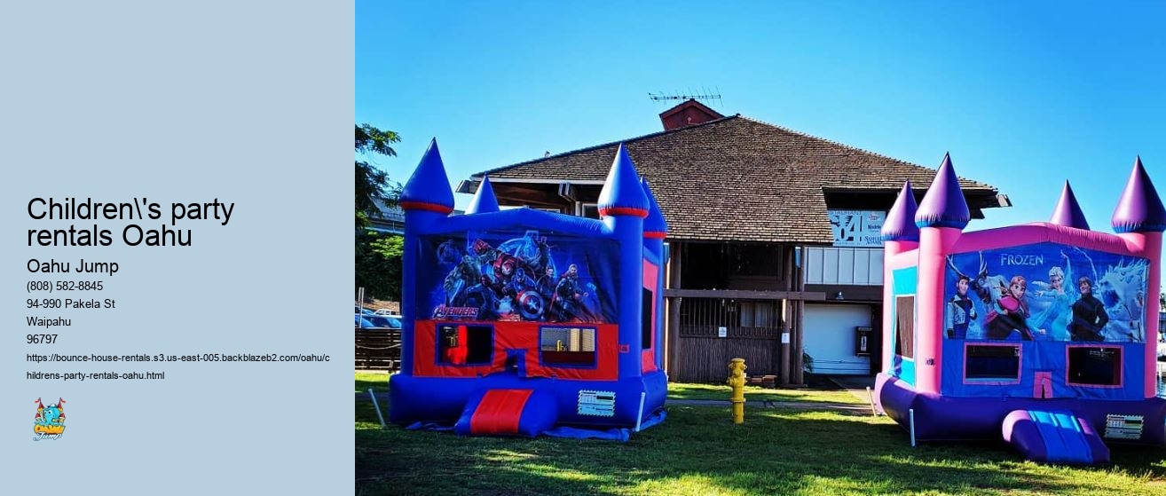 Children's party rentals Oahu 