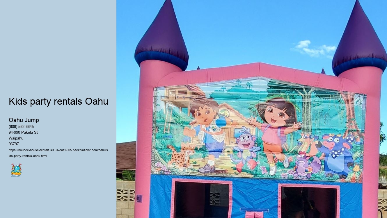 Kids party rentals Oahu 